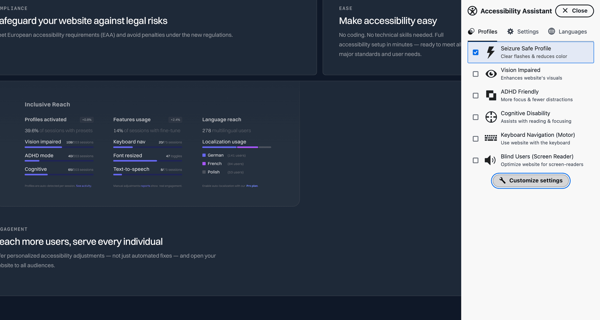 Profile capabilities