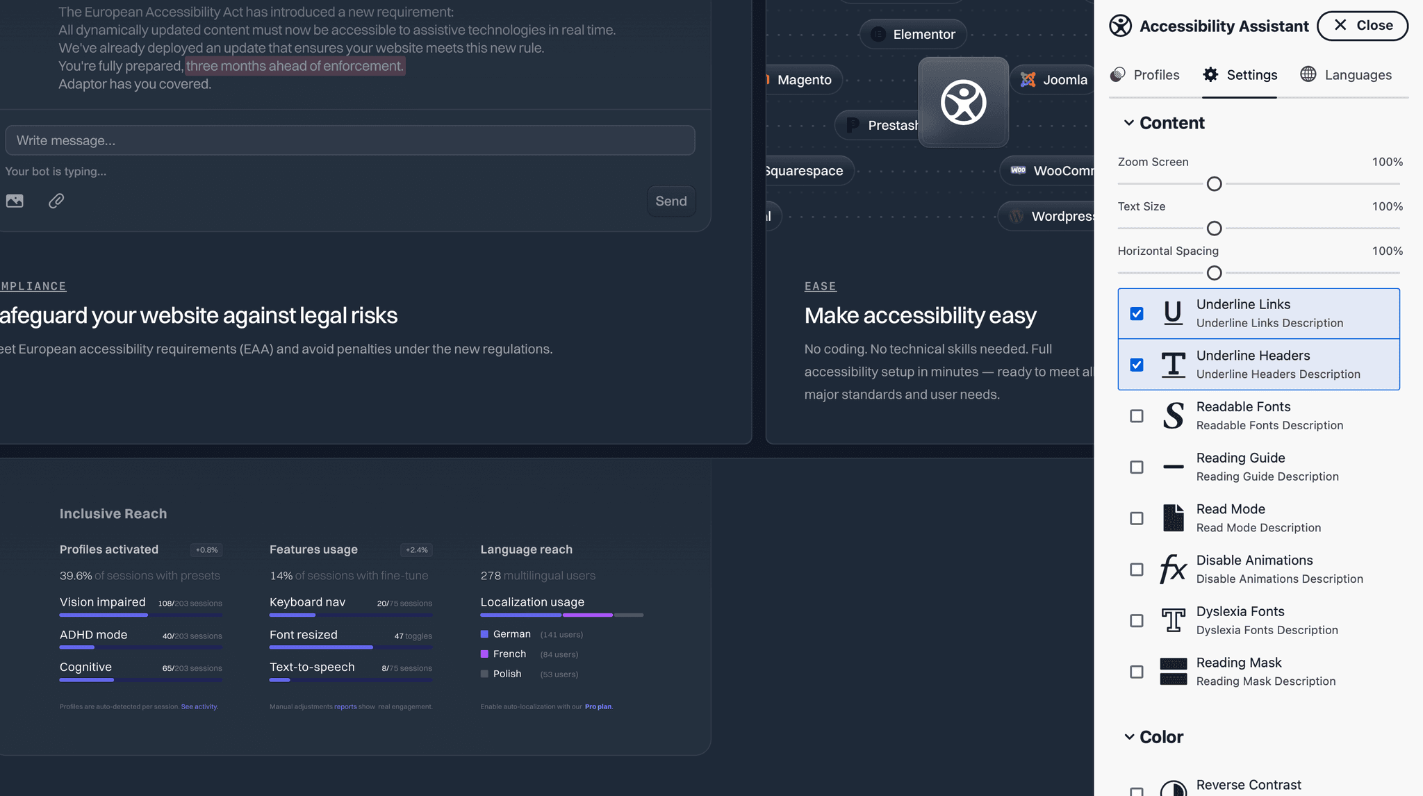 Profile capabilities